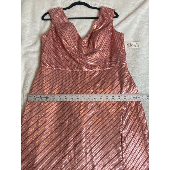 NWT RENE RUIZ COLLECTION DRESS GOWN 14 PINK MOTHER OF THE BRIDE FORMAL EVENING - Picture 11 of 12